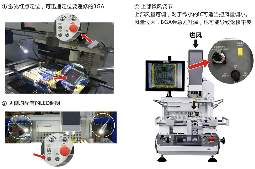 BGA返修台细节部分
